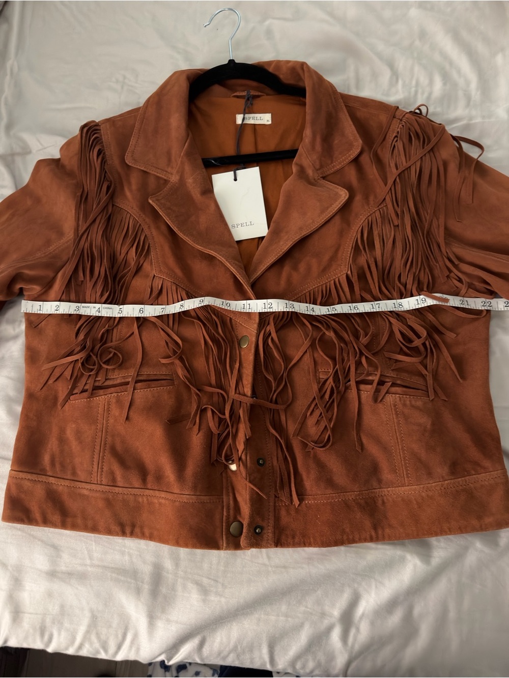 SPELL Rider Suede Tassel Jacket BNWT XL - Picture 6 of 7